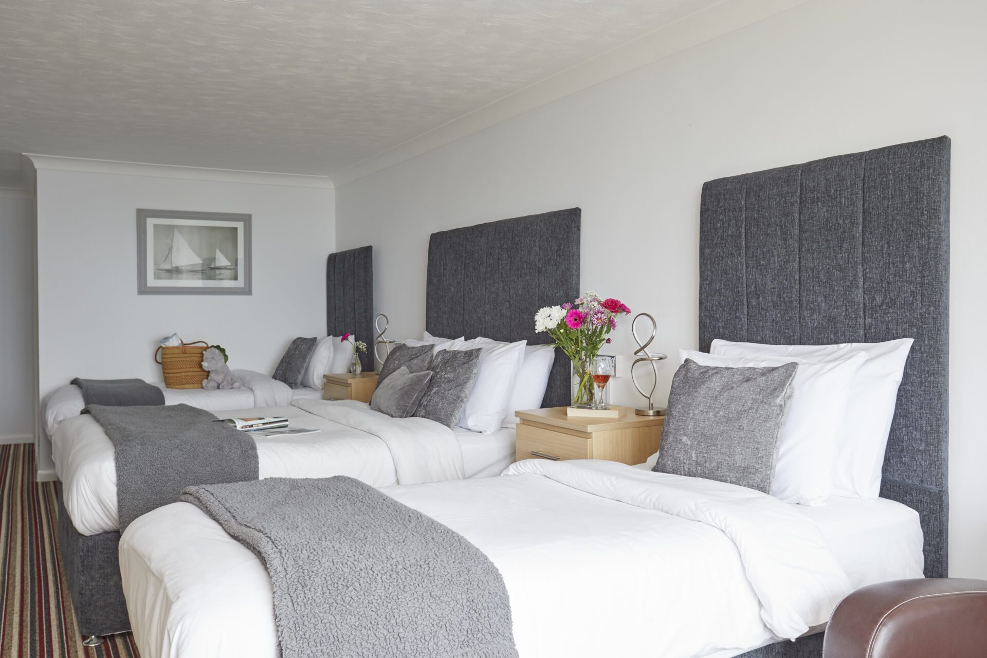 A sea view room at Luccombe Manor